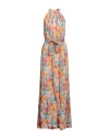 Liu •jo Woman Maxi Dress Beige Size 10 Polyester In Beige