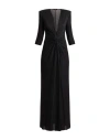 Liu •jo Woman Maxi Dress Black Size 4 Viscose, Polyamide, Polyester, Elastane