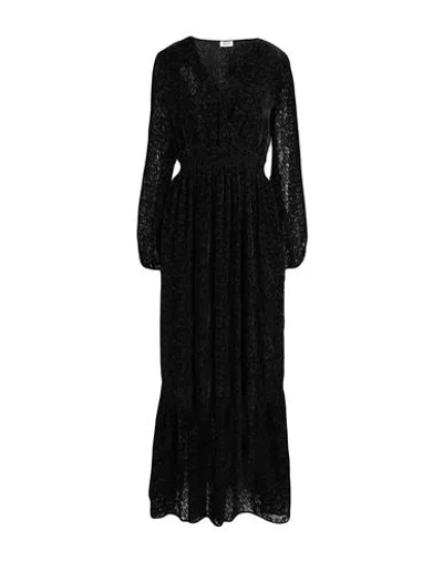 Liu •jo Woman Maxi Dress Black Size 6 Viscose, Polyamide