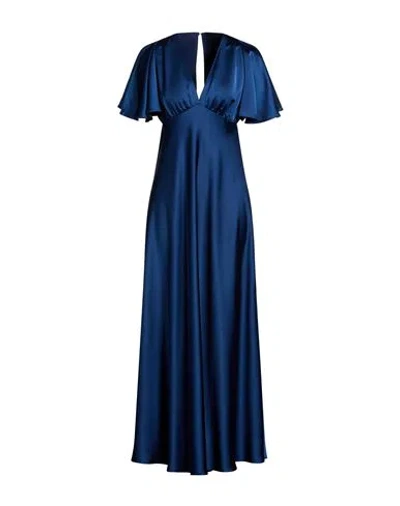 Liu •jo Woman Maxi Dress Blue Size 4 Polyester