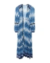 Liu •jo Woman Maxi Dress Blue Size 8 Polyester, Metallic Fiber, Viscose In Blue
