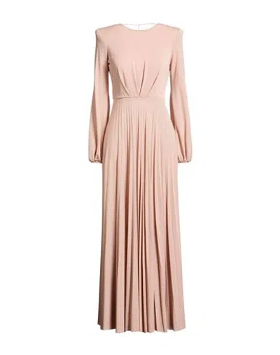 Liu •jo Woman Maxi Dress Blush Size 6 Viscose, Polyester, Polyamide, Elastane In Pink