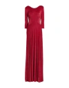 Liu •jo Woman Maxi Dress Brick Size 10 Viscose, Polyamide, Polyester, Elastane In Red
