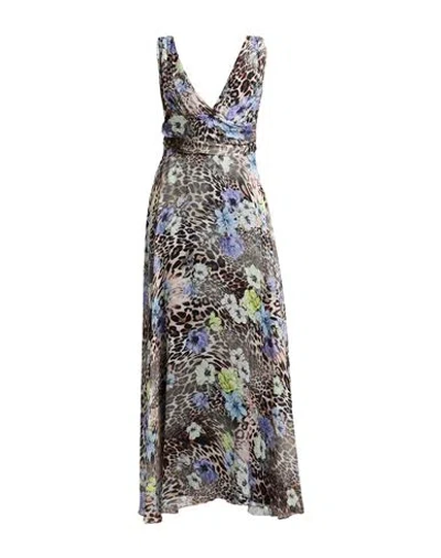 Liu •jo Woman Maxi Dress Camel Size 8 Silk, Viscose In Beige