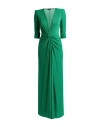 Liu •jo Woman Maxi Dress Emerald Green Size 10 Viscose, Polyamide, Polyester, Elastane