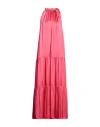 Liu •jo Woman Maxi Dress Fuchsia Size 6 Polyester In Pink