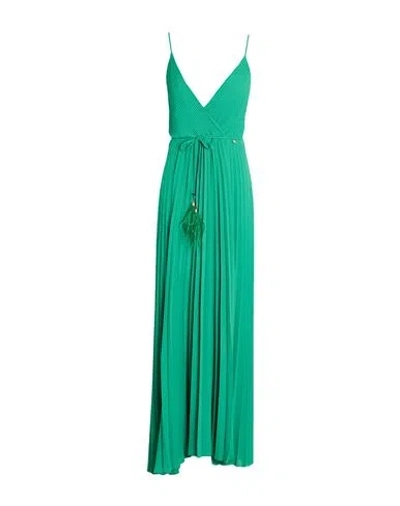 Liu •jo Woman Maxi Dress Green Size 12 Polyester