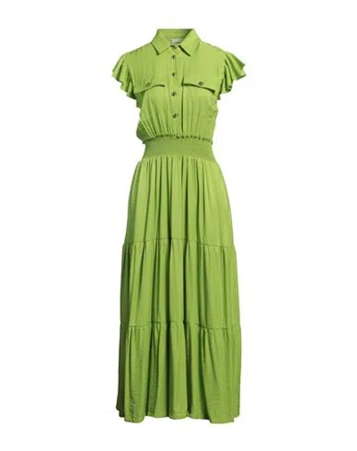 Liu •jo Woman Maxi Dress Green Size 2 Viscose, Polyester
