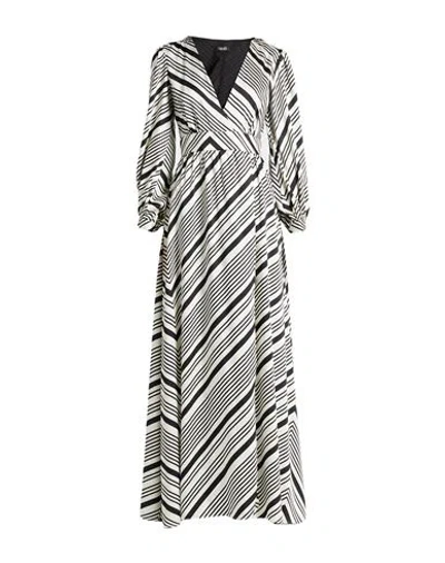 Liu •jo Woman Maxi Dress Ivory Size 6 Polyester In Black