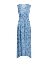 Liu •jo Woman Maxi Dress Light Blue Size 8 Polyester In Blue