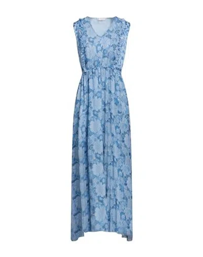 Liu •jo Woman Maxi Dress Light Blue Size 8 Polyester