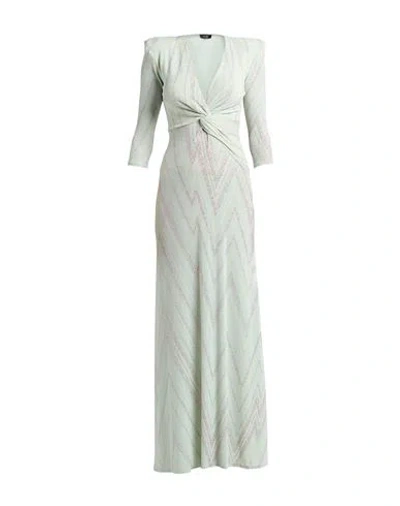 Liu •jo Woman Maxi Dress Light Green Size 10 Polyamide, Polyester, Elastane In Gray
