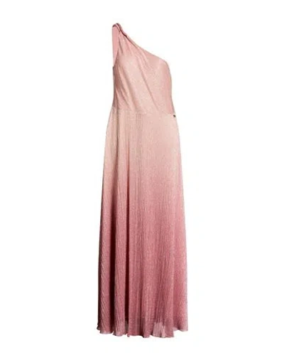 Liu •jo Woman Maxi Dress Light Pink Size 10 Polyester, Metallic Polyester