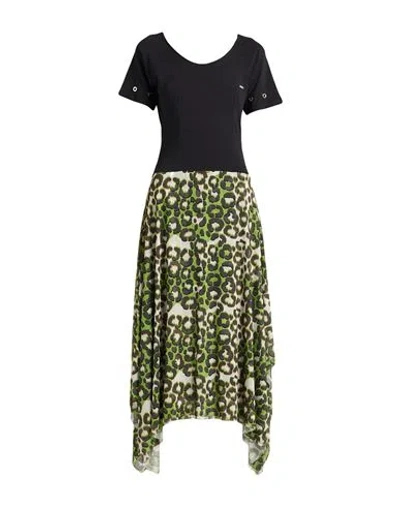 Liu •jo Woman Maxi Dress Lime Green Size S Polyester, Cotton, Elastane