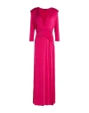 Liu •jo Woman Maxi Dress Magenta Size 10 Cupro, Elastane In Pink