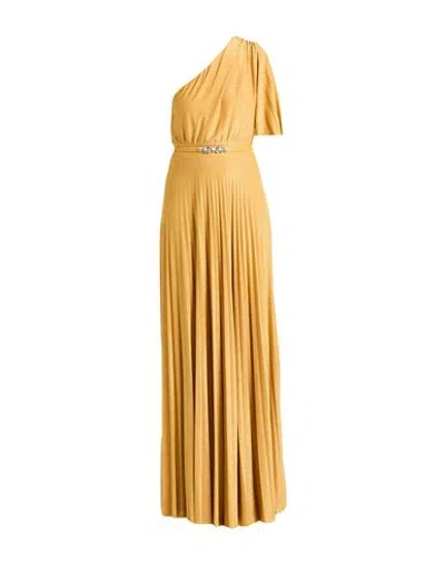 Liu •jo Woman Maxi Dress Marigold Size 6 Viscose, Polyamide, Polyester, Elastane In Yellow