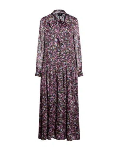 Liu •jo Woman Maxi Dress Mauve Size 6 Polyester, Metal In Purple