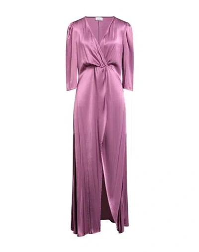 Liu •jo Woman Maxi Dress Mauve Size M Viscose In Purple