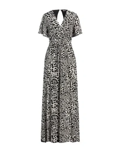 Liu •jo Woman Maxi Dress Off White Size 8 Viscose In Black