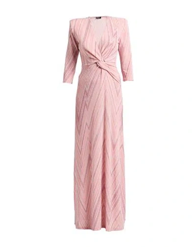 Liu •jo Woman Maxi Dress Pink Size 10 Polyamide, Polyester, Elastane