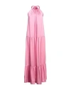 Liu •jo Woman Maxi Dress Pink Size 10 Polyester