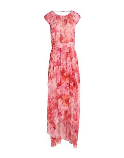 Liu •jo Woman Maxi Dress Red Size 10 Polyester In Pink