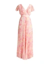 Liu •jo Woman Maxi Dress Salmon Pink Size 4 Polyester In Pink