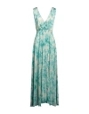 Liu •jo Woman Maxi Dress Turquoise Size 4 Polyester In Blue