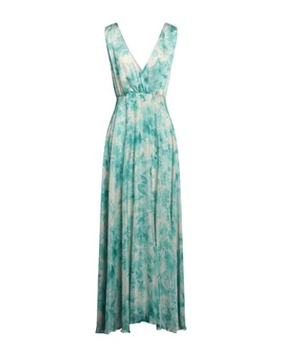 Liu •jo Woman Maxi Dress Turquoise Size 4 Polyester In Blue