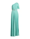 Liu •jo Woman Maxi Dress Turquoise Size 6 Viscose, Polyamide, Polyester, Elastane In Blue