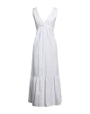 Liu •jo Woman Maxi Dress White Size 10 Cotton In White