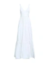 Liu •jo Woman Maxi Dress White Size M Cotton, Elastane In White