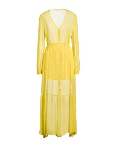 Liu •jo Woman Maxi Dress Yellow Size 6 Viscose