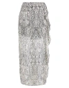 Liu •jo Woman Maxi Skirt Grey Size 8 Polyester, Metallic Polyester In Gray