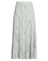 Liu •jo Woman Maxi Skirt Light Green Size 8 Polyamide, Polyester, Elastane