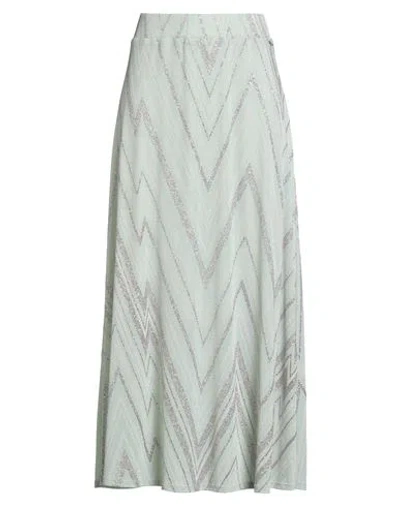 Liu •jo Woman Maxi Skirt Light Green Size 8 Polyamide, Polyester, Elastane