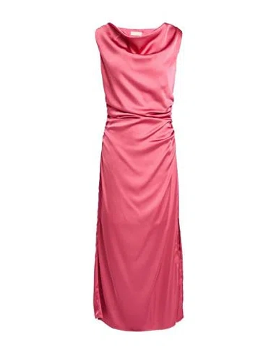 Liu •jo Woman Midi Dress Antique Rose Size 12 Polyester, Elastane In Pink