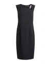 Liu •jo Woman Midi Dress Black Size 10 Polyester, Elastane In Black