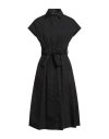 Liu •jo Woman Midi Dress Black Size 6 Cotton