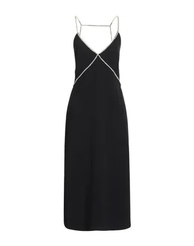 Liu •jo Woman Midi Dress Black Size 6 Polyester, Elastane