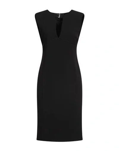 LIU •JO LIU •JO WOMAN MIDI DRESS BLACK SIZE 6 POLYESTER, ELASTANE