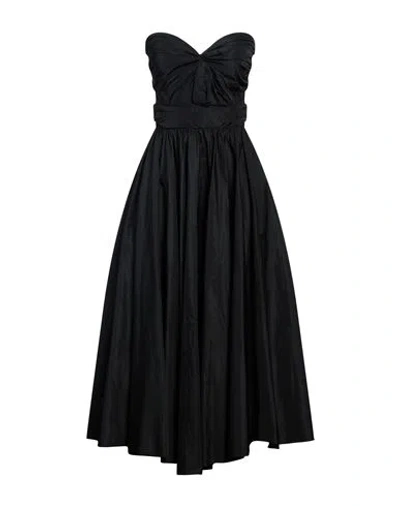 Liu •jo Woman Midi Dress Black Size 6 Polyester, Polyamide, Elastane In Black