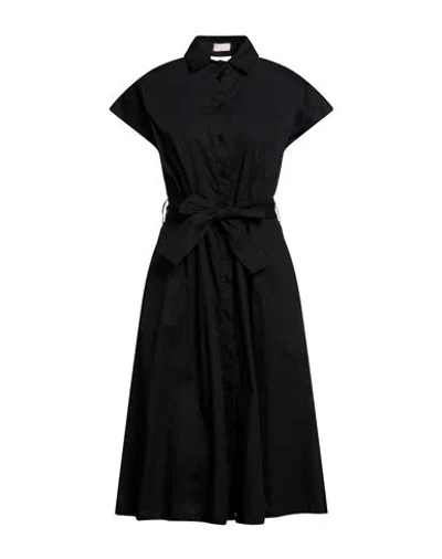 Liu •jo Woman Midi Dress Black Size 8 Cotton
