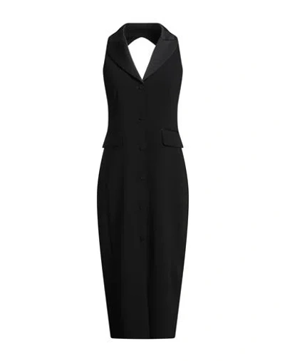 Liu •jo Woman Midi Dress Black Size 8 Polyester