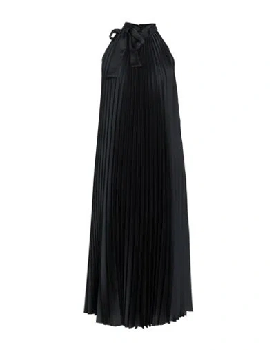 Liu •jo Woman Midi Dress Black Size 8 Polyester, Elastane