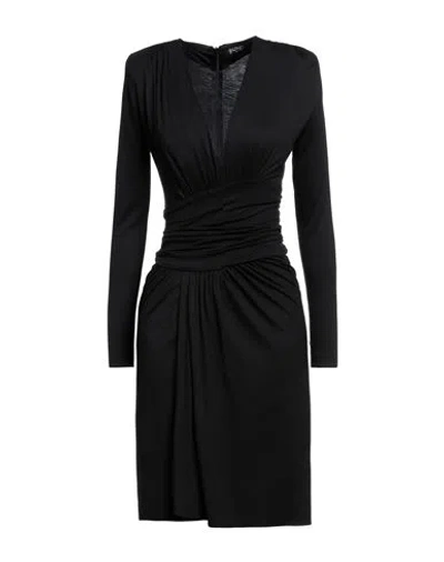 Liu •jo Woman Midi Dress Black Size 8 Viscose, Elastane