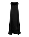 Liu •jo Woman Midi Dress Black Size M Polyester
