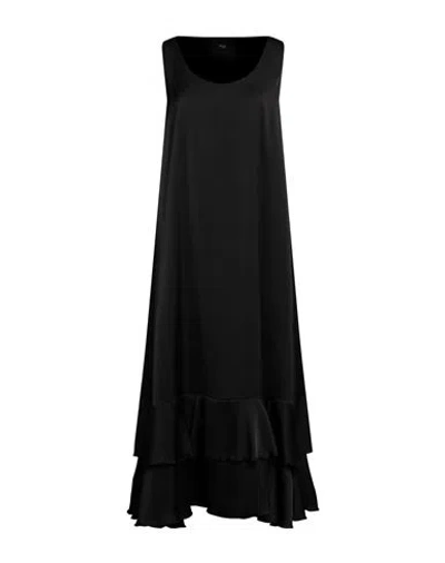 Liu •jo Woman Midi Dress Black Size M Polyester In Black