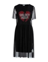 Liu •jo Woman Midi Dress Black Size S Cotton, Elastane, Polyester In Black