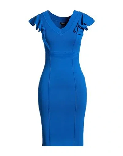 Liu •jo Woman Midi Dress Blue Size L Viscose, Polyester